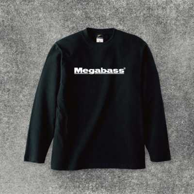 MEGABASS LOGO LONG T-SHIRTS(メガバスロゴロングTシャツ) ブラック ホワイトロゴ