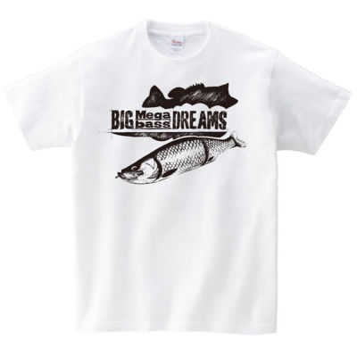 【BIG BASS DREAMS】T-SHIRT BIG MEGABASS DREAMS WHITE