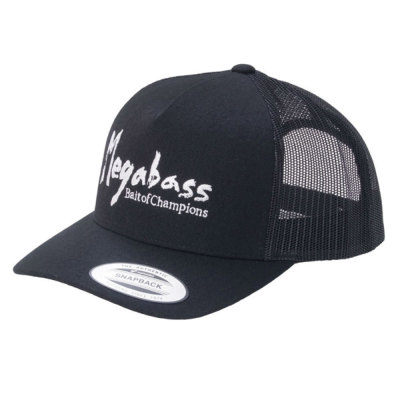 MEGABASS CAP BRUSH TRUCKER BLACK/WHITE(ブラッシュトラッカー・ブラック/ホワイト）
