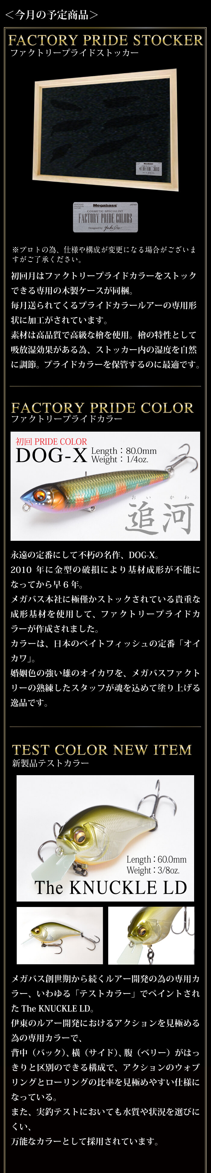 Megabass Into the X 1st Stage頒布会 - サブスクリプション定期便