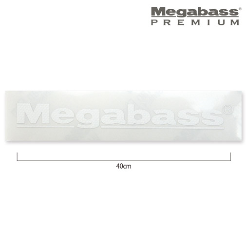 ステッカー ホワイトカーボン調 40cm MEGABASS
