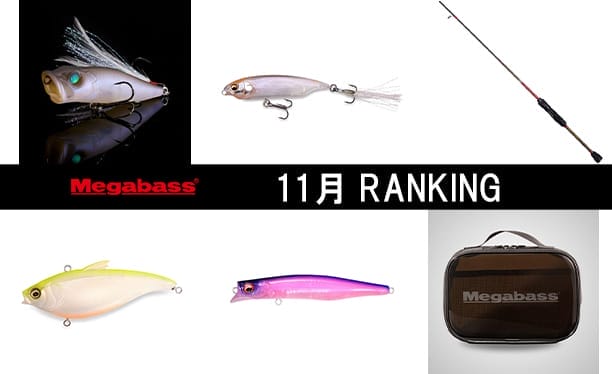 11月のランキング発表！注目のルアー・ロッド・アパレル＆ギアをまとめ