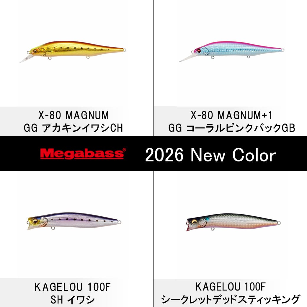 新色登場！】「X-80 MAGNUM」「X-80 MAGNUM+1」「KAGELOU 100F